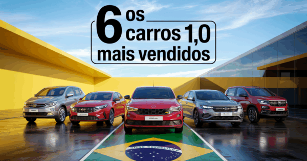 Os 6 carros 1.0 aspirados 0 km da Fiat, Hyundai, Chevrolet e VW mais vendidos no Brasil; modelos custam menos de R$ 100 mil e são opções atrativas para motoristas de app