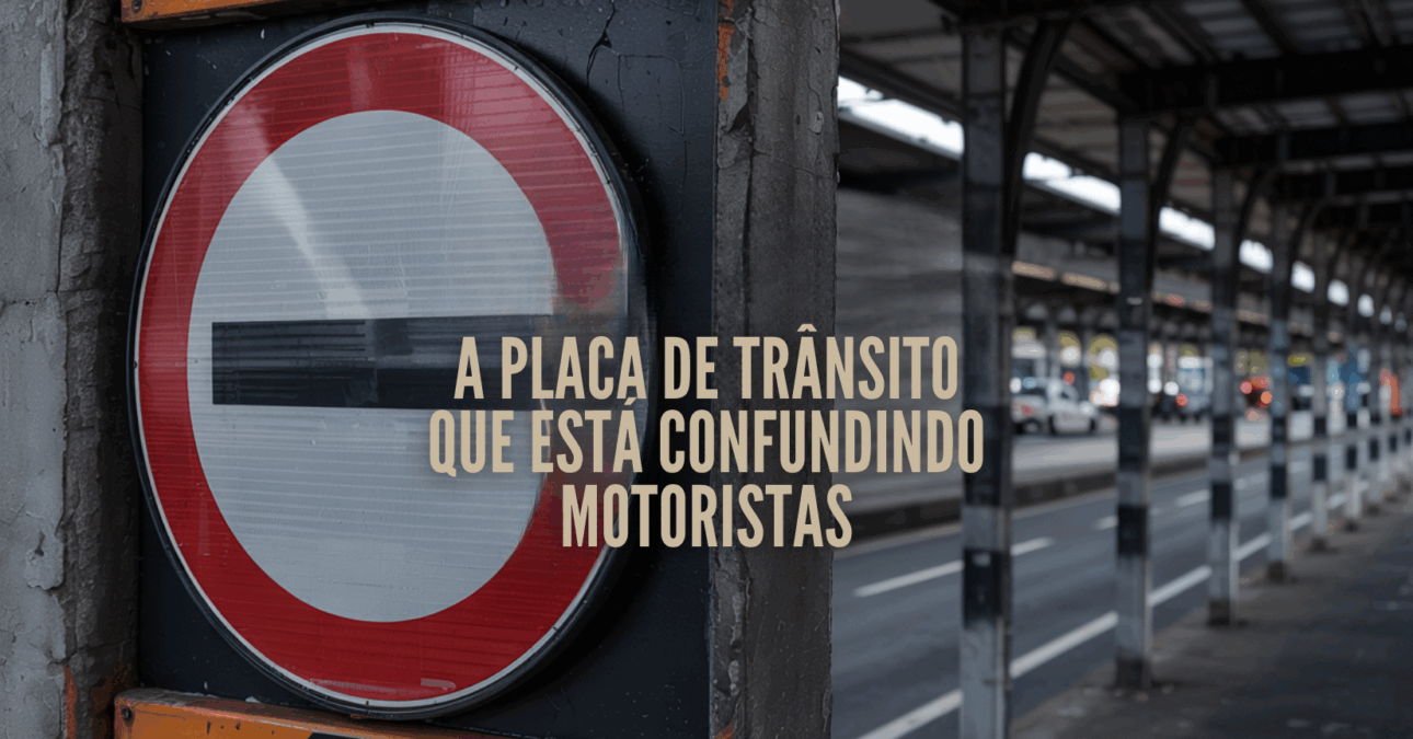 A placa de trânsito com circulo vermelho e traço diagonal preto que está confundindo motoristas - saiba o que ela significa no trânsito brasileiro