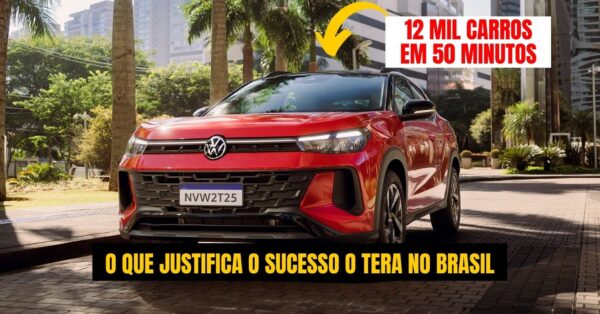 Volkswagen Tera surpreende com 12 mil vendas em menos de uma hora e tecnologia inédita de IA. Saiba o que faz esse SUV ser sucesso imediato!