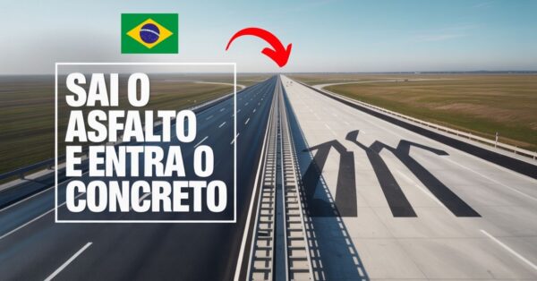 Concreto desafia o asfalto nas rodovias brasileiras com vida útil de até 30 anos e custos mais baixos no ciclo de vida. Saiba o que muda.