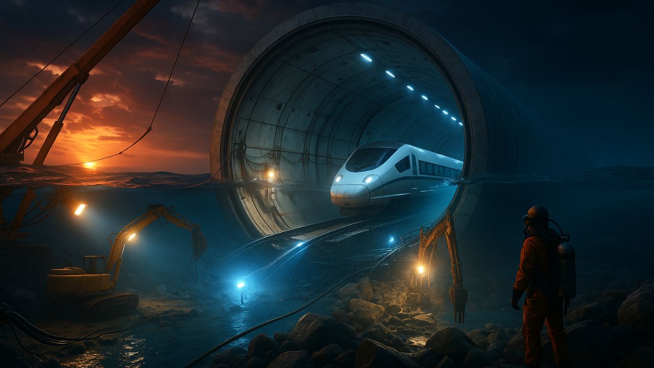 China avança na construção do maior túnel submarino para trem de alta velocidade do mundo