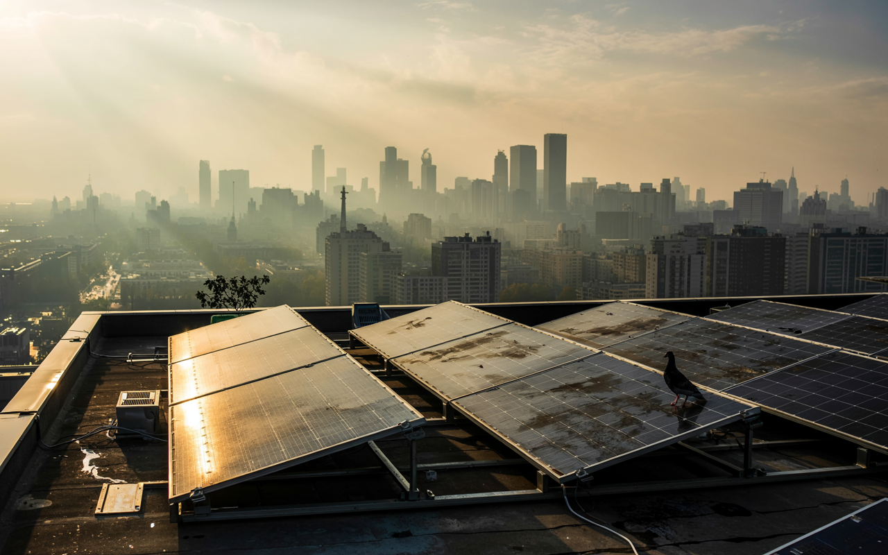 Como a poluição do ar interfere na eficiência dos painéis solares e afeta a geração de energia solar em áreas urbanas