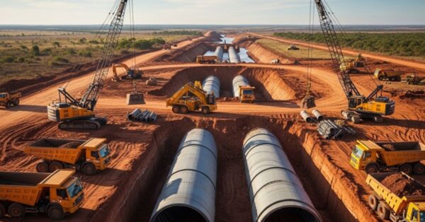 Grande Rio Artificial da Líbia: rede de 4.000 km que leva água do Saara à costa. Entenda sua engenharia, impacto e os desafios de sustentabilidade.