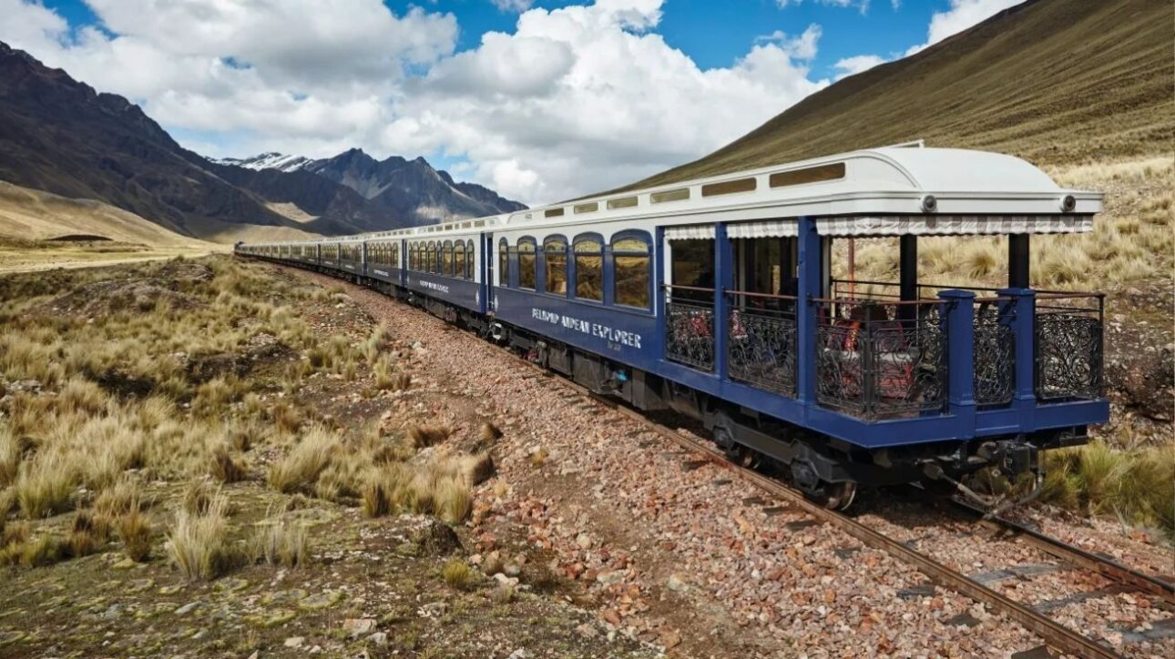 Conoce el Belmond Andean Explorer: tren de lujo por los Andes peruanos, con cena a 4.500 m, cuevas milenarias y cielo estrellado en el Lago Saracocha. Divulgación/Belmond