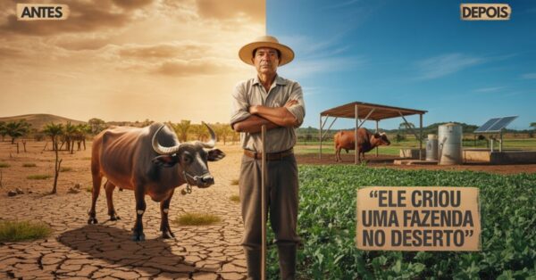 Brasileiro transforma fazenda no semiárido em referência com búfalos, energia limpa, laticínios sofisticados e soluções inovadoras para a seca.