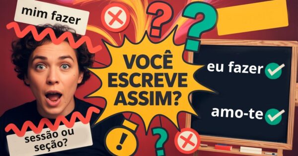 Evite os erros gramaticais mais comuns do português. Veja quais são os 5 equívocos que todo mundo comete sem perceber no dia a dia.