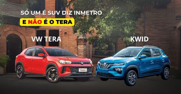 Inmetro reclassifica VW Tera como hatch e mantém Kwid como SUV, reacendendo debate sobre critérios técnicos. Entenda os detalhes dessa polêmica.