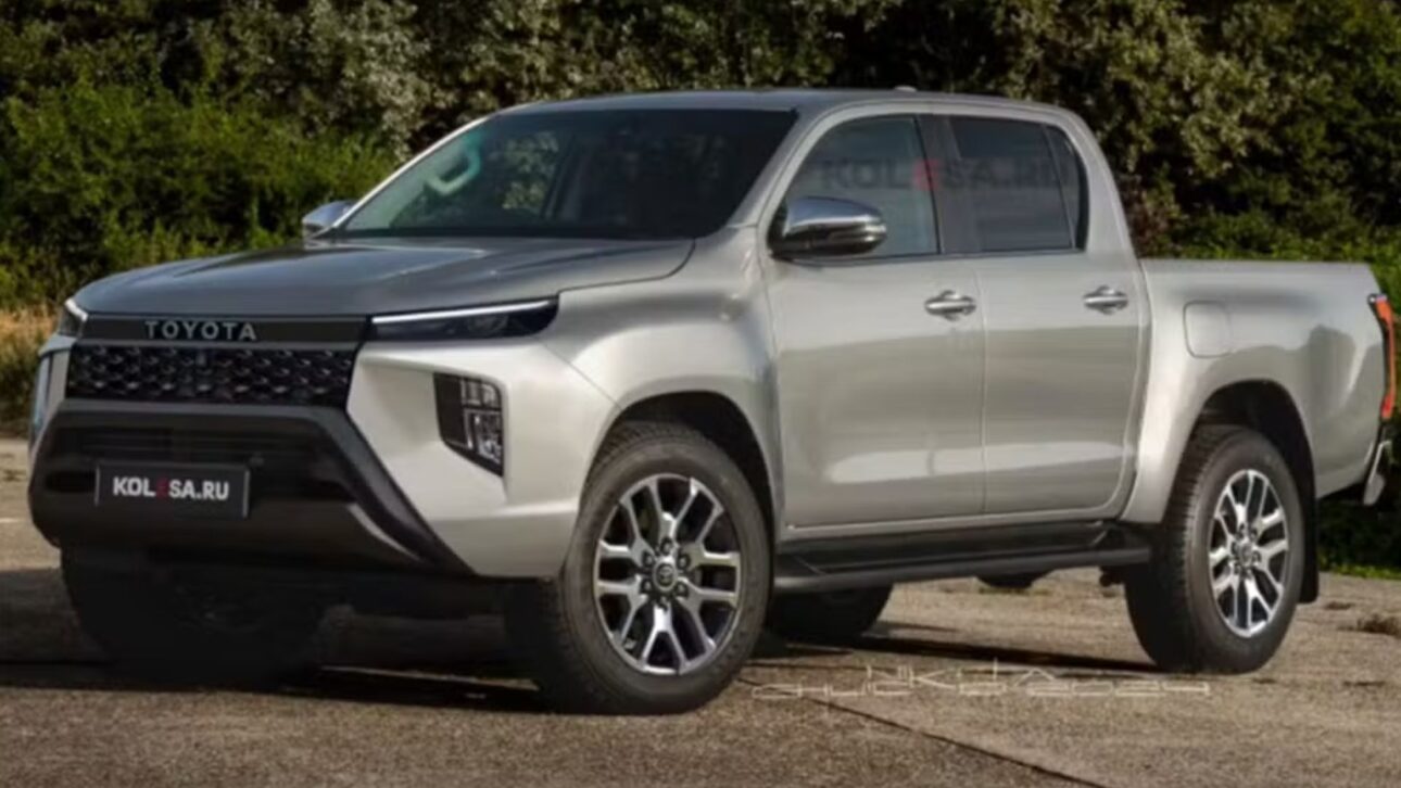 Nueva Toyota Hilux estrena en 2025 con visual inspirado en la S10, versión híbrida, interior refinado y tecnología inédita entre pickups medianas. (Proyección hecha por kurdistan_automotive_blog)