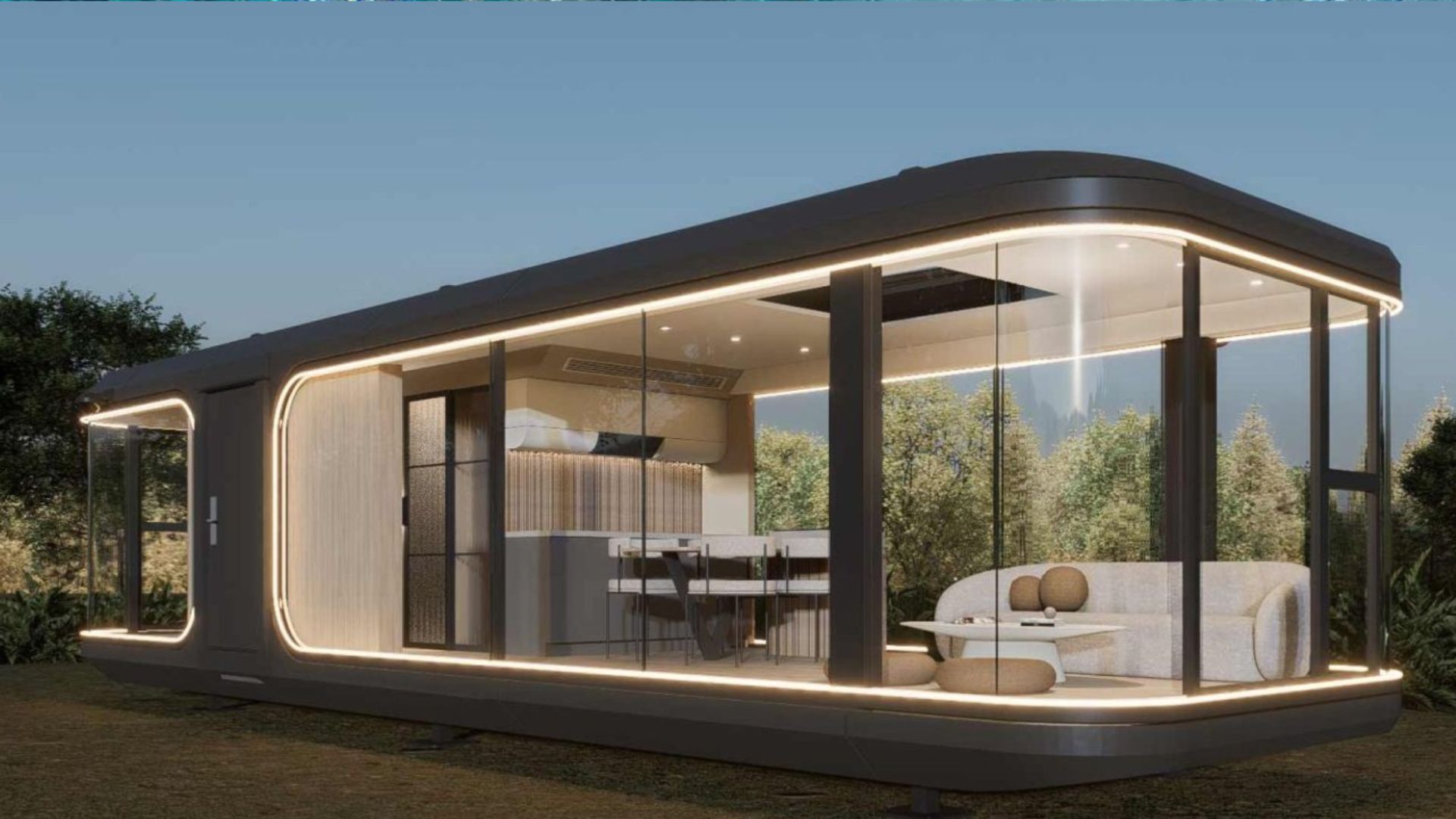 Casa cápsula chega ao Brasil, promete montagem em 2h e design inovador. Opção prática, acessível e moderna para morar ou investir.