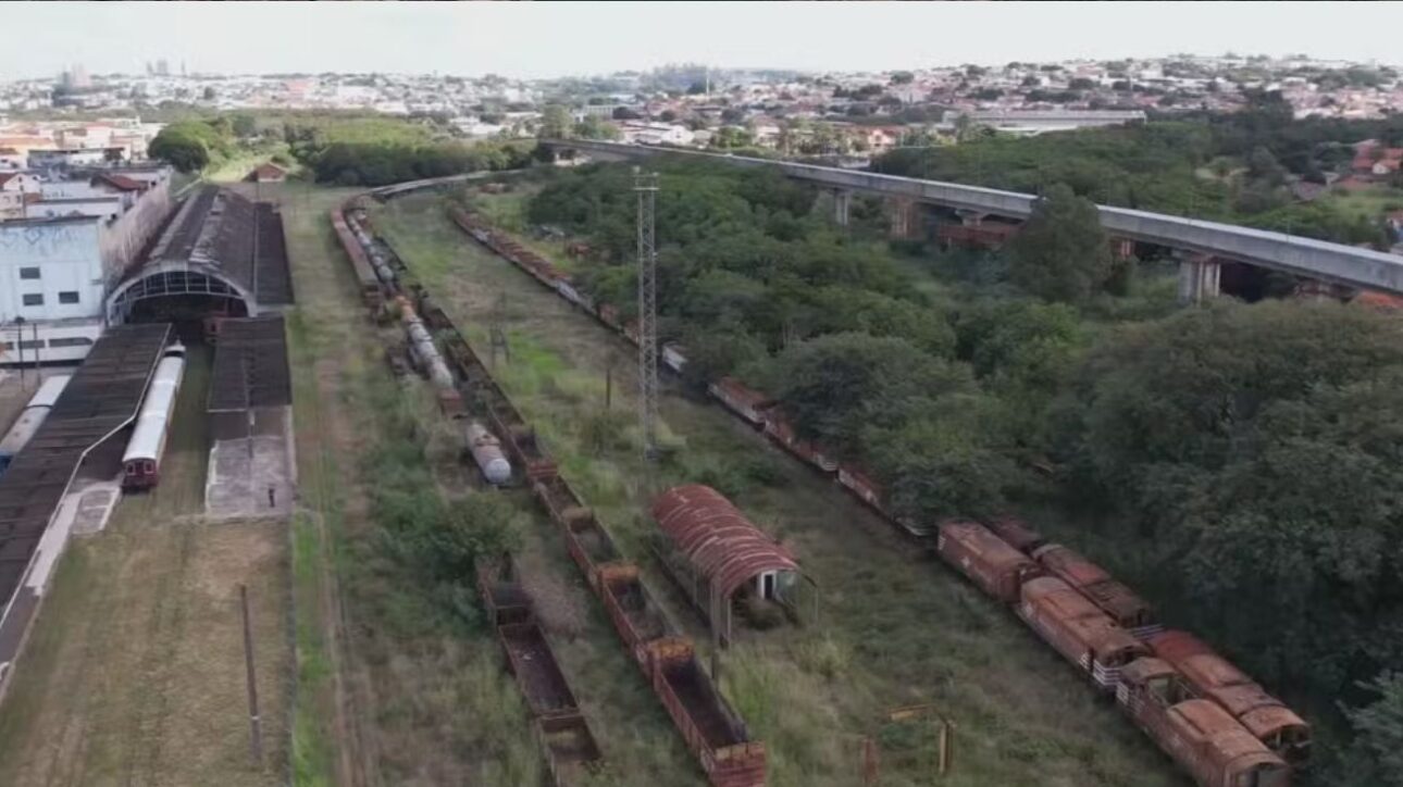 De entrelazado ferroviario a ciudad-fantasma de los rieles: el abandono de Bauru expone el desprecio por el transporte ferroviario en Brasil.(Imagen: reproducción TV TEM)