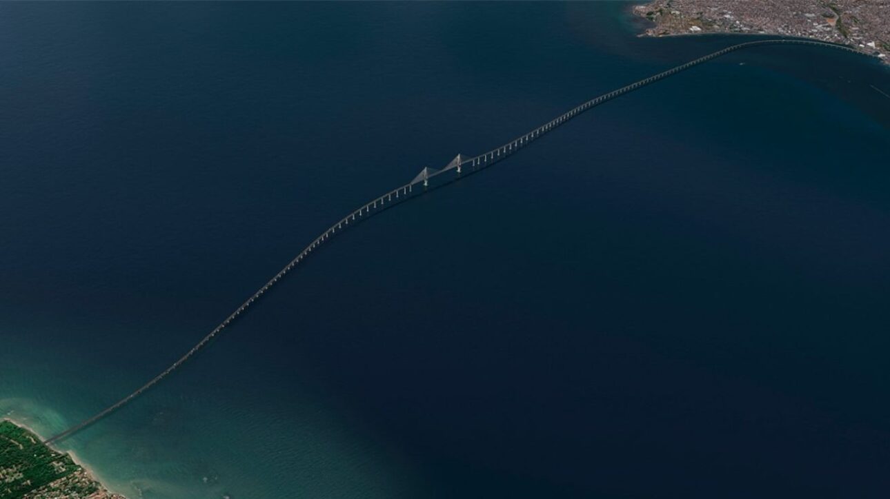 Proyecto de la puente que va a ligar Salvador a la Isla de Itaparica — Foto: Divulgación/Concesionaria Puente Salvador-Itaparica