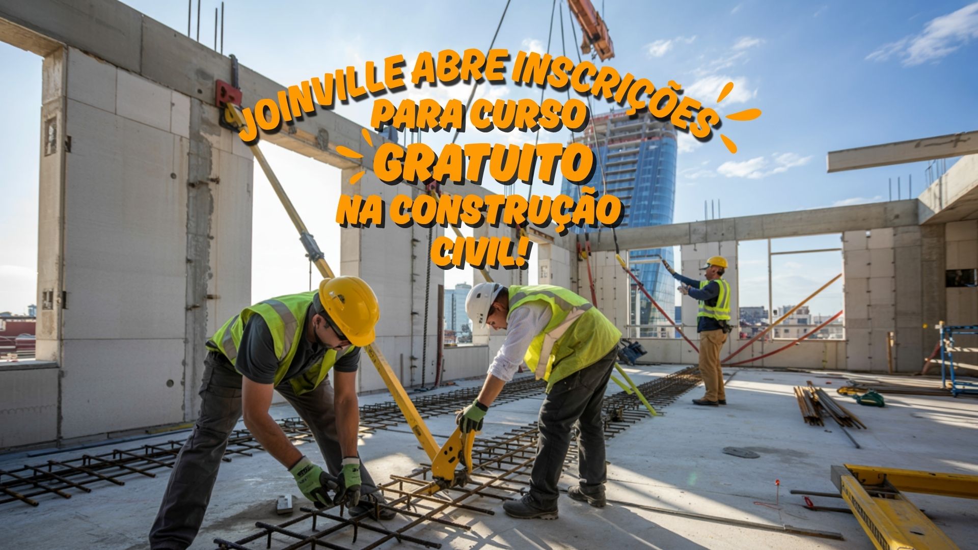 Joinville abre inscrições para cursos gratuitos na construção civil — com vale-transporte, lanche e equipamentos inclusos