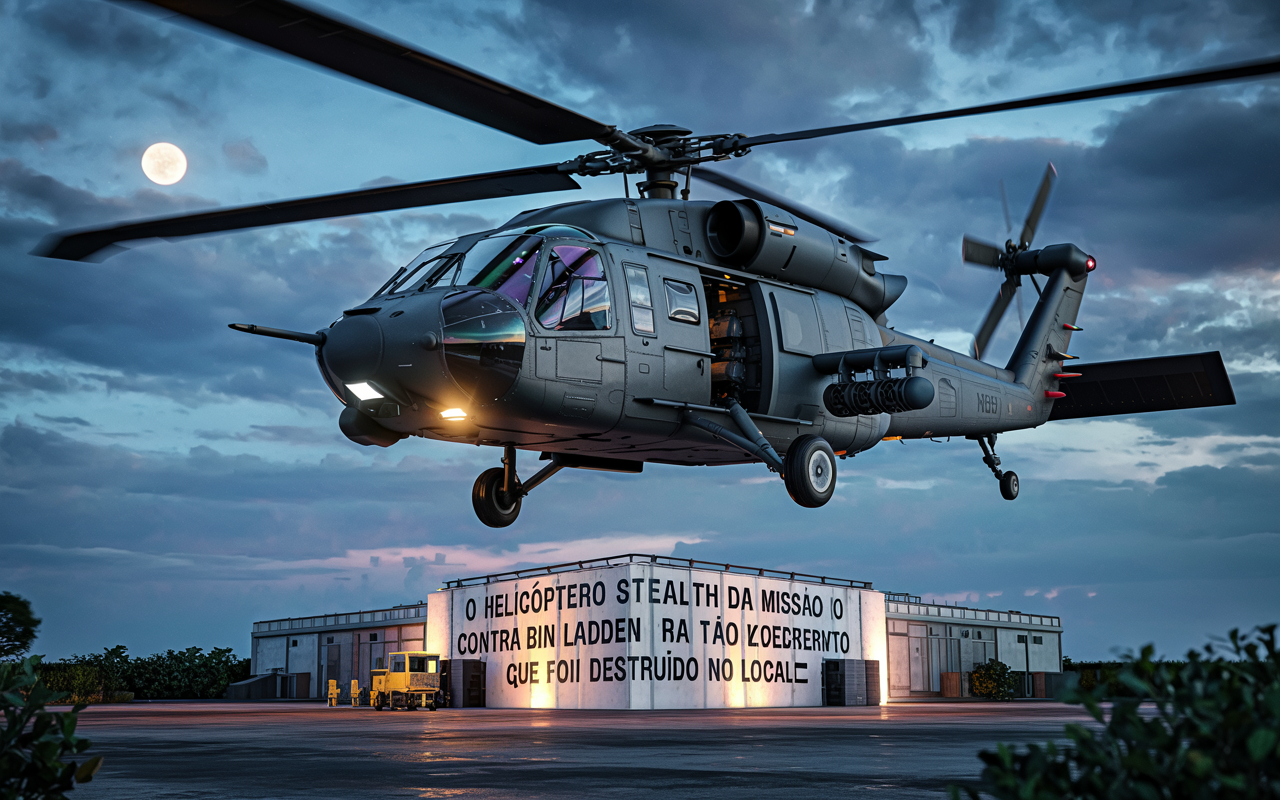 O helicóptero furtivo usado na missão contra Bin Laden era tão secreto que foi destruído após o ataque e nunca mais apareceu