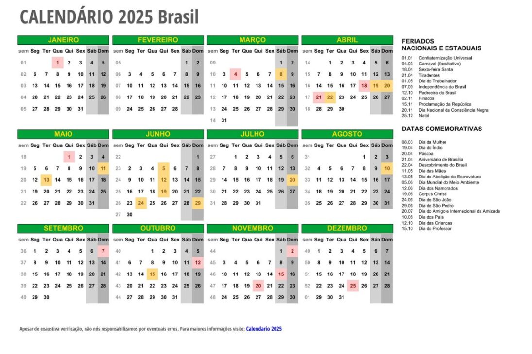 El calendario de 2025 será idéntico al de 1969 en términos de días de la semana