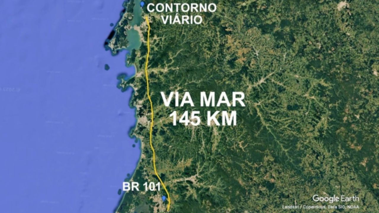 Previsão de início de nova construção da nova rodovia litorânea de SC