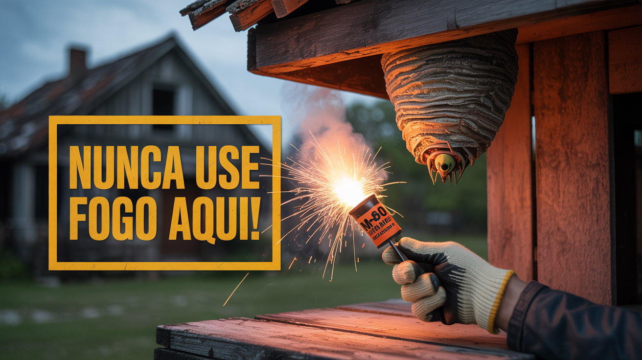 Saiba por que nunca usar fogo para remover ninho de vespas e como fazer a remoção segura sem riscos à sua casa e à sua saúde.