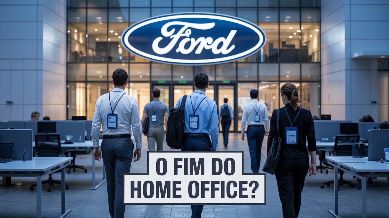 Ford exige retorno presencial de funcionários administrativos em 2025 e limita home office, seguindo tendência de grandes montadoras globais. Confira os detalhes.