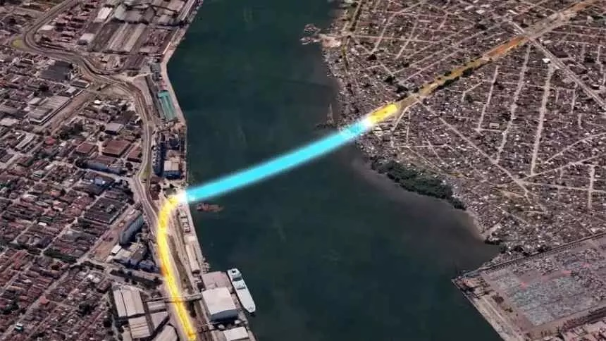 Obra multimillonaria unirá Santos y Guarujá con túnel sumergido, reduciendo el viaje de 50 a 2 minutos e innovando con peaje electrónico. (Imagen: divulgación)