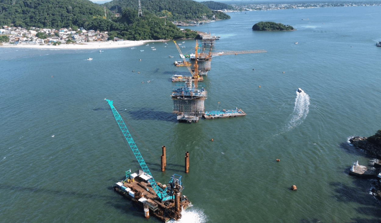 Puente de Guaratuba avanza con 60% concluida, genera 600 empleos y promete revolucionar turismo y movilidad en el litoral de Paraná hasta 2026.. (Imagen: Consorcio Supervisor Puente de Guaratuba)