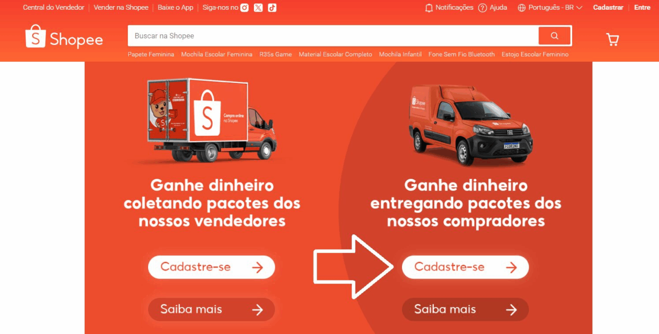 Se repartidor socio de Shopee, trabaja con flexibilidad y aumenta tus ingresos mensuales con estrategias simples y alta demanda de entregas!