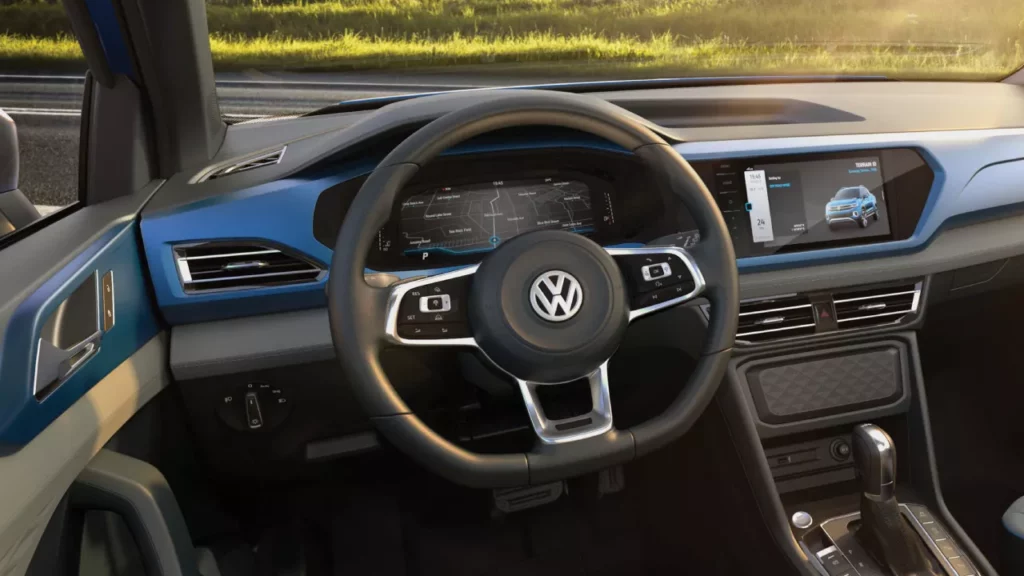Nueva Tarok de Volkswagen llega para abalar o mercado com design moderno, motor híbrido y versatilidad que superam a Fiat Toro y a Chevrolet Montana.