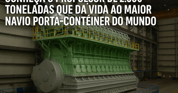 Conheça o propulsor de 2.300 toneladas que dá vida ao maior navio porta-contêiner do mundo e custa o equivalente a 150 Ferraris