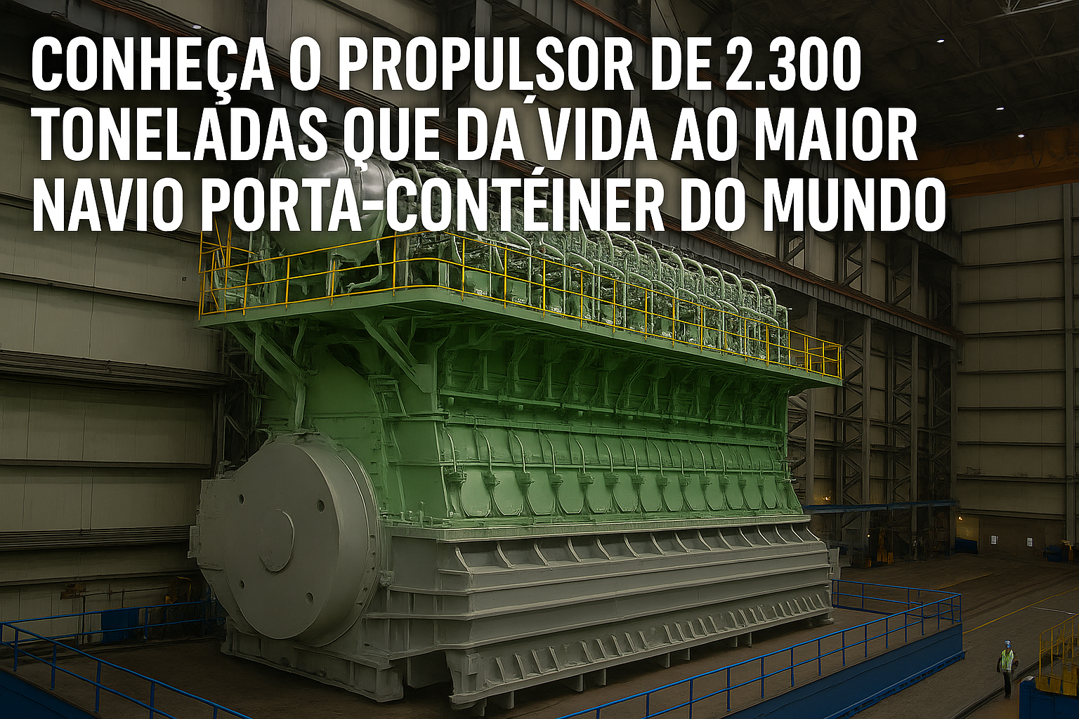 Conheça o propulsor de 2.300 toneladas que dá vida ao maior navio porta-contêiner do mundo e custa o equivalente a 150 Ferraris