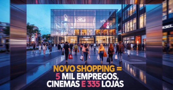 Novo shopping em Praia Grande terá 335 lojas, cinemas, praça de alimentação e 5 mil empregos, impactando economia, lazer e mobilidade urbana.