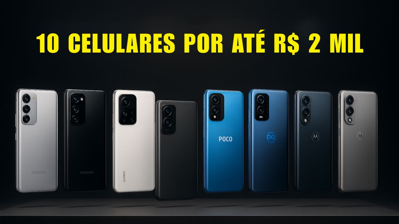 Confira os melhores celulares por até R$ 2.000 em 2025. Selecionamos 10 opções com bom custo-benefício, desempenho equilibrado e recursos que vão além do básico.