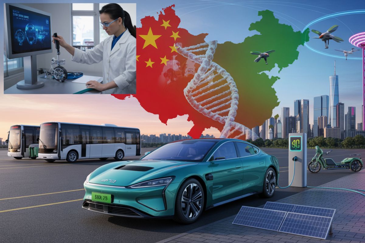 China acelera em três setores estratégicos: carros elétricos, biotecnologia e inteligência artificial