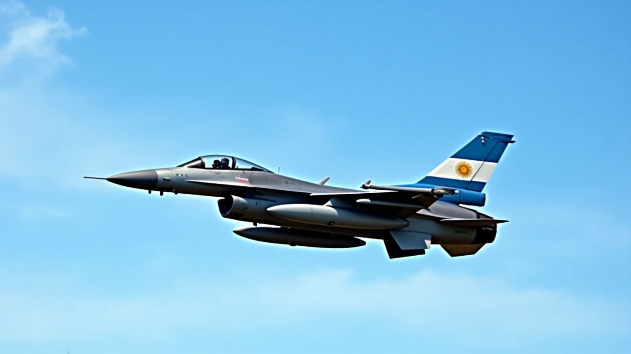 Caza F-16.