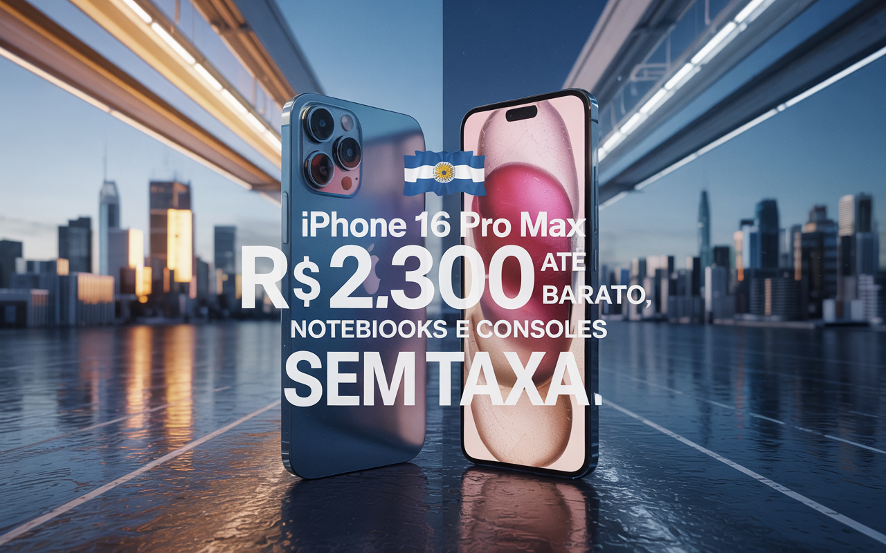 iPhone 16 Pro Max até R$ 2.300 mais barato, notebooks e consoles sem taxa: Argentina elimina impostos até 2026 e deixa Brasil para trás na tecnologia