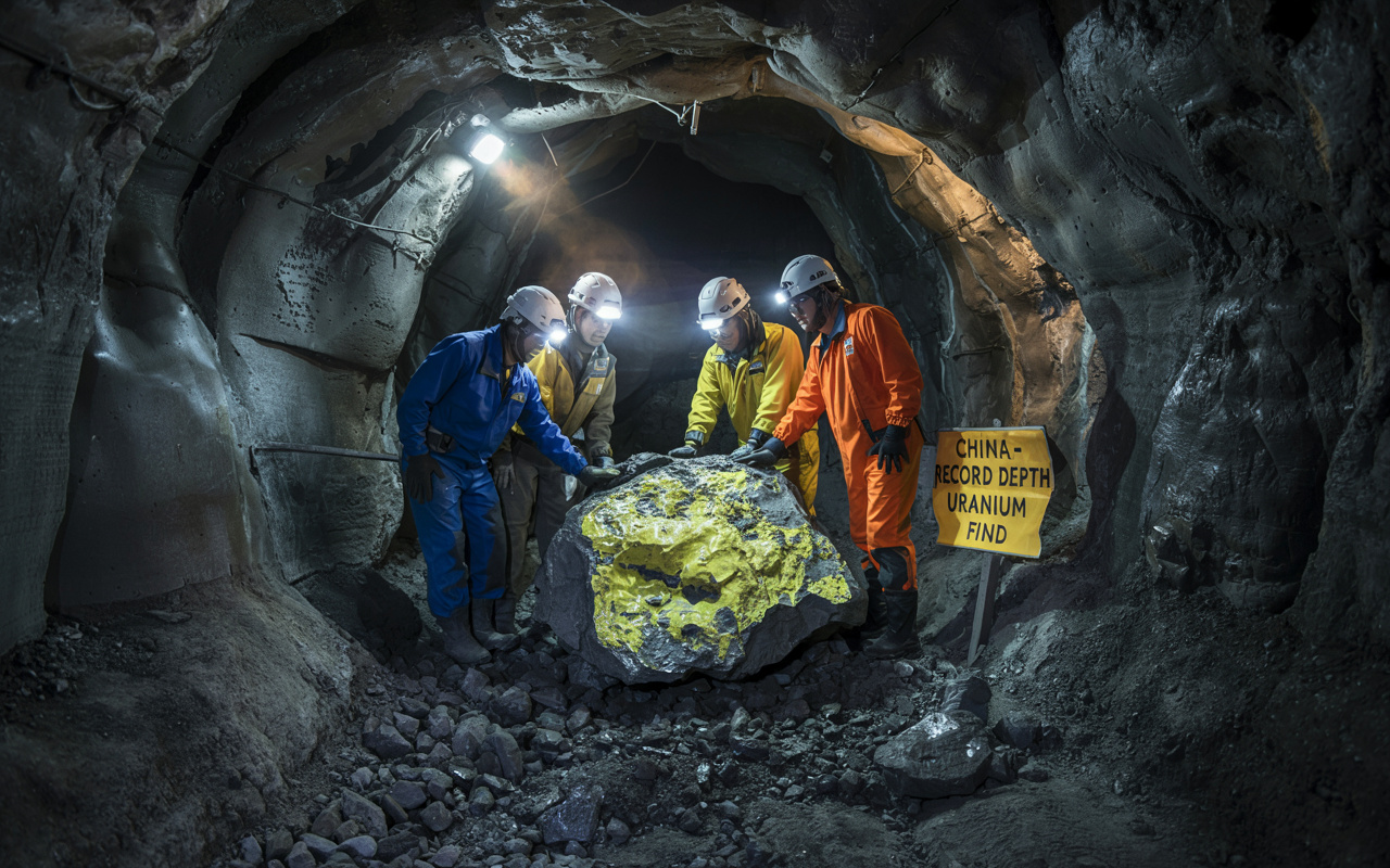 China descobre urânio a 1.820 metros — o depósito mais profundo já registrado e novo marco para a exploração global