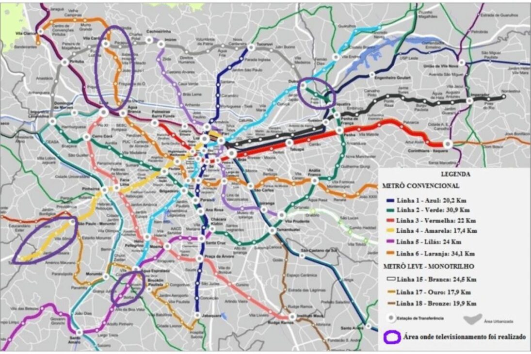 Con una red integrada de 377 km y 187 estaciones, el mayor sistema de metro de Brasil transporta millones de pasajeros por día