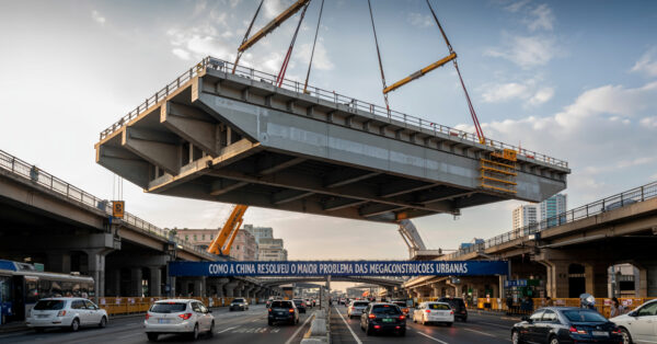 Como a China resolveu o maior problema das megaconstruções urbanas — sem parar o trânsito e com precisão milimétrica