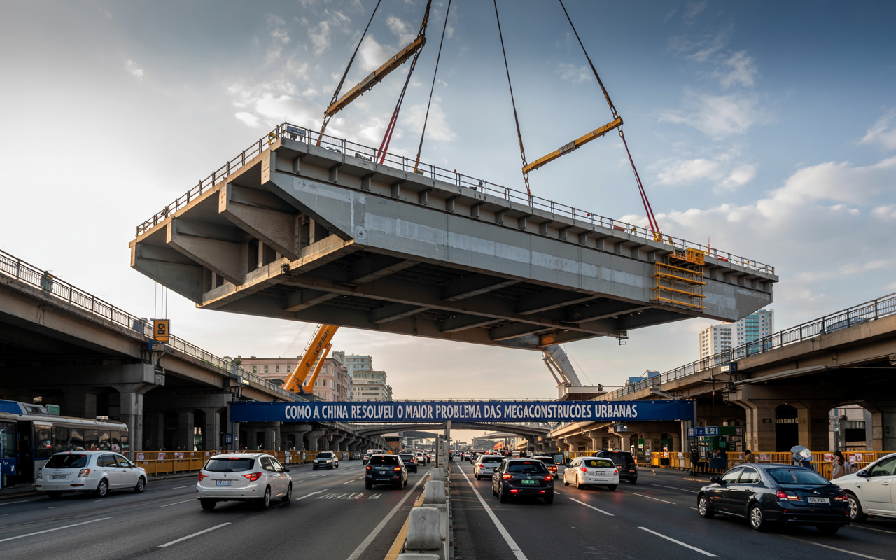Como a China resolveu o maior problema das megaconstruções urbanas — sem parar o trânsito e com precisão milimétrica