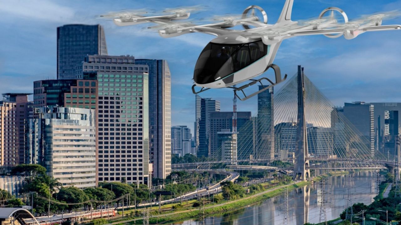Liderado por Eve, el proyecto de "auto volador" de Embraer utiliza propulsión 100% eléctrica para crear una nueva forma de movilidad en las grandes ciudades, combinando la agilidad de un helicóptero con bajo costo y ruido mínimo.