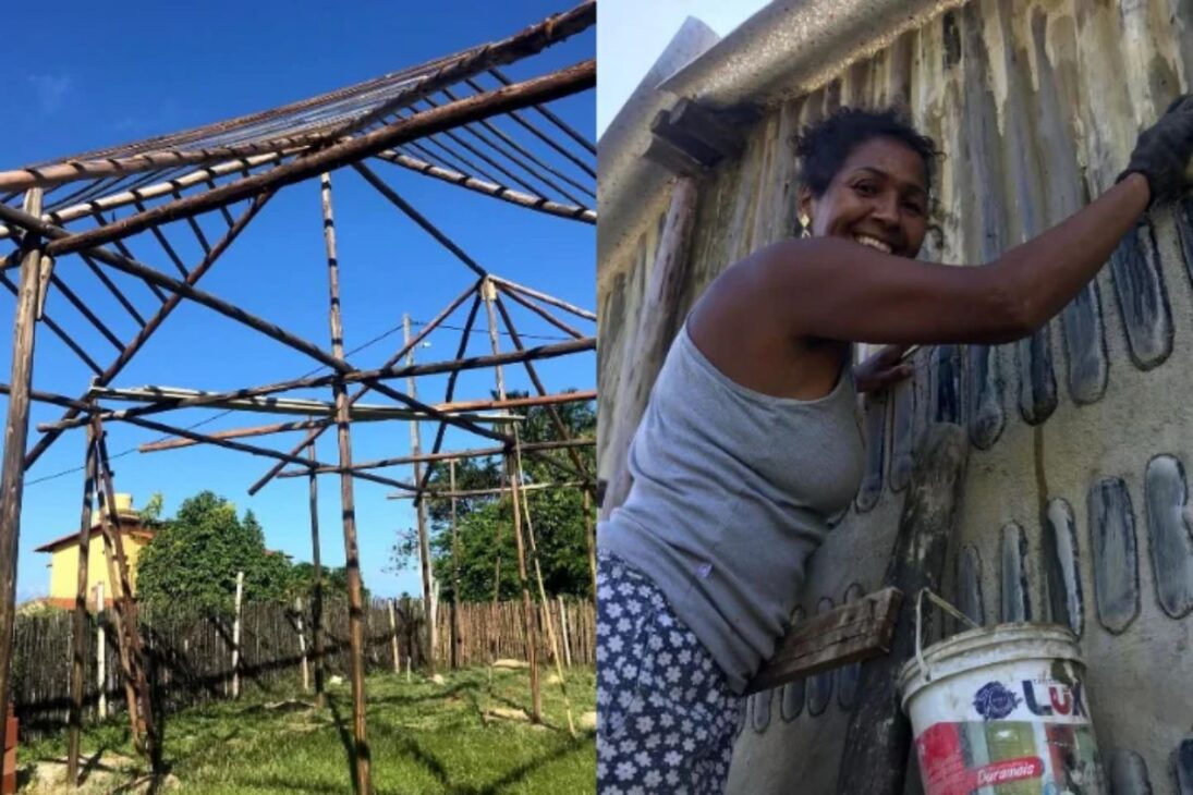 Cómo madre e hija construyeron una casa con botellas de vidrio