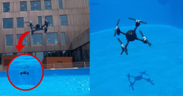 Drone híbrido impresso em 3D decola, mergulha e volta ao ar em segundos – e pode transformar missões de busca e resgate