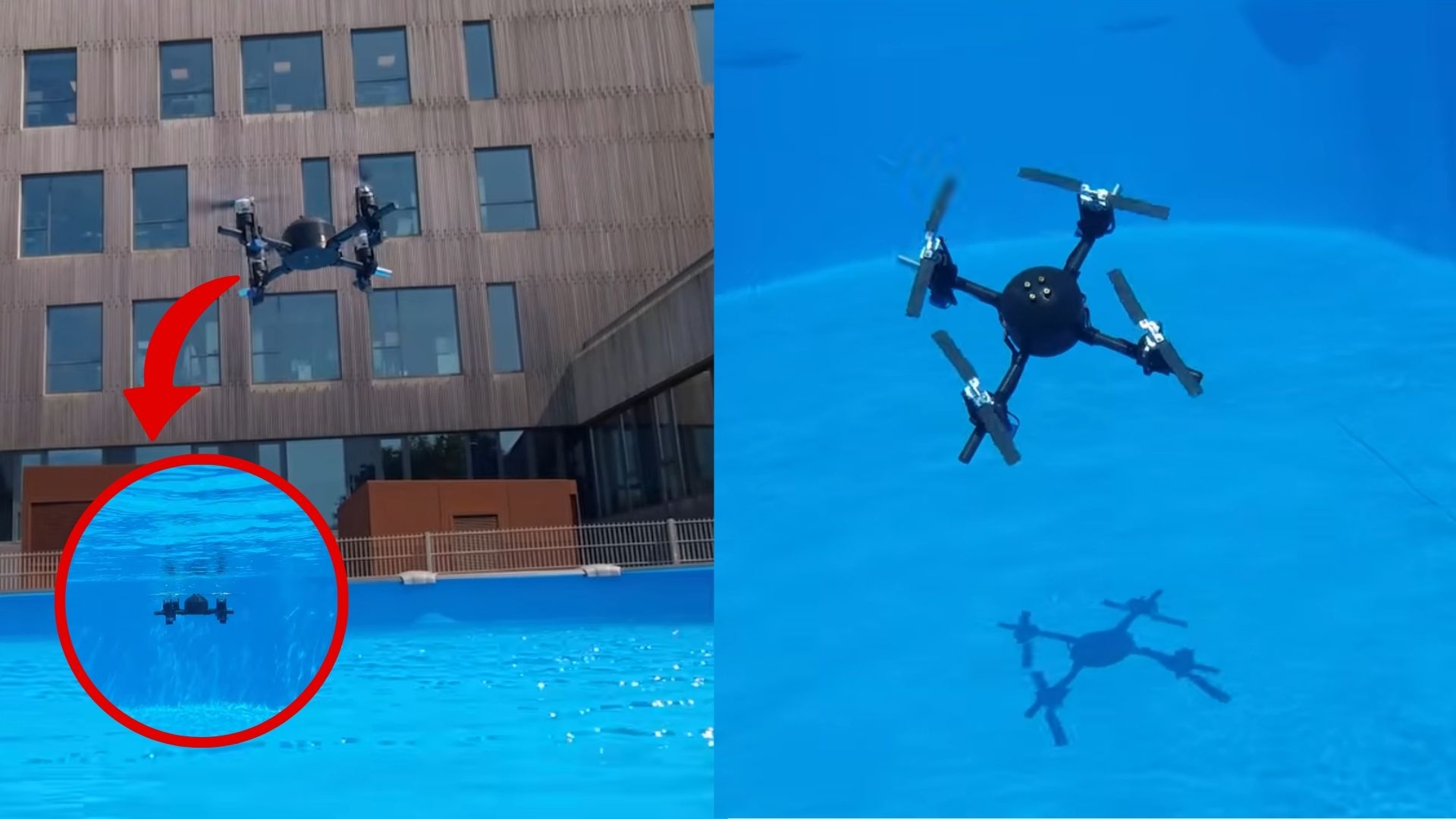 Drone híbrido impresso em 3D decola, mergulha e volta ao ar em segundos – e pode transformar missões de busca e resgate