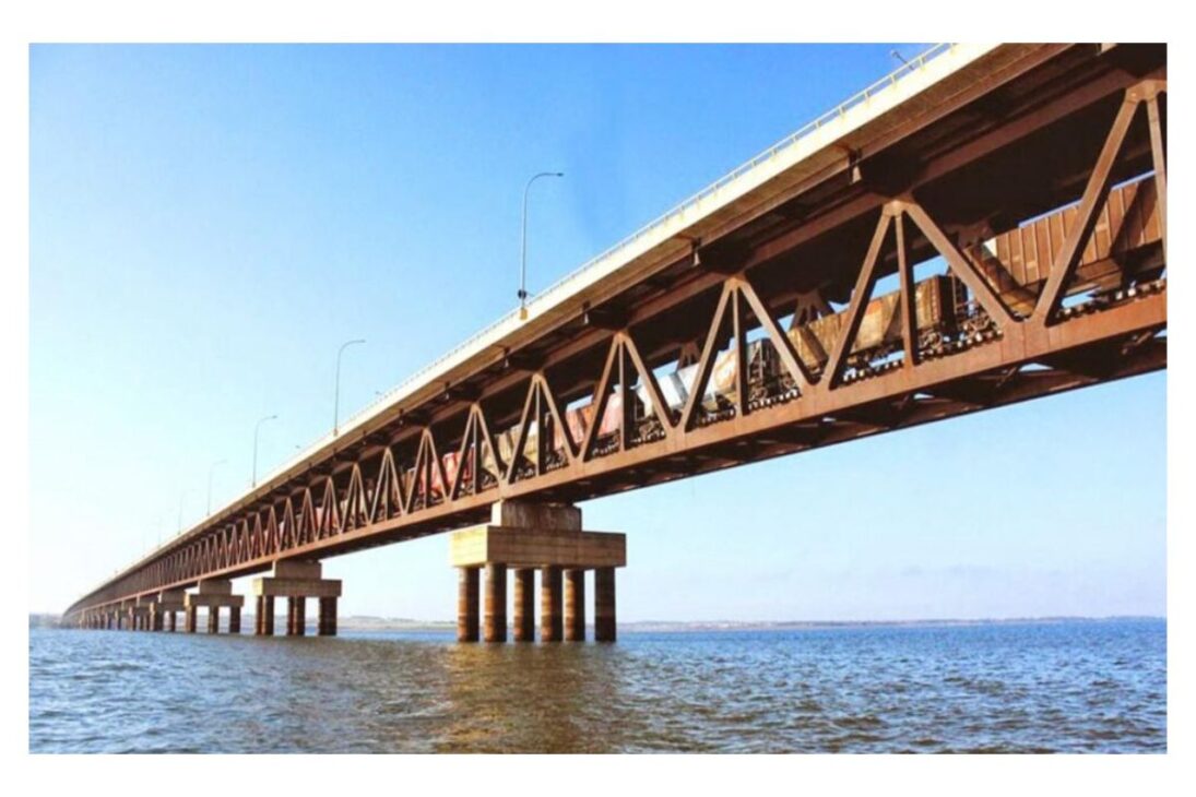 Este puente tiene 2,3 km, costó R$ 4,1 mil millones y soportará los trenes más pesados 