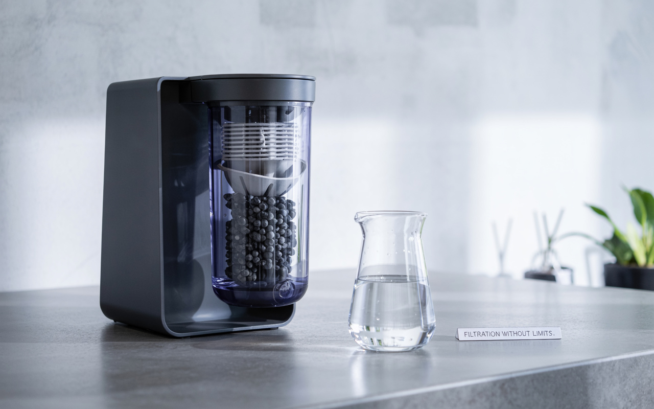 Filtro de água sem energia elimina até metais pesados com carvão ativado e cerâmica japonesa — sem galão, sem tomada