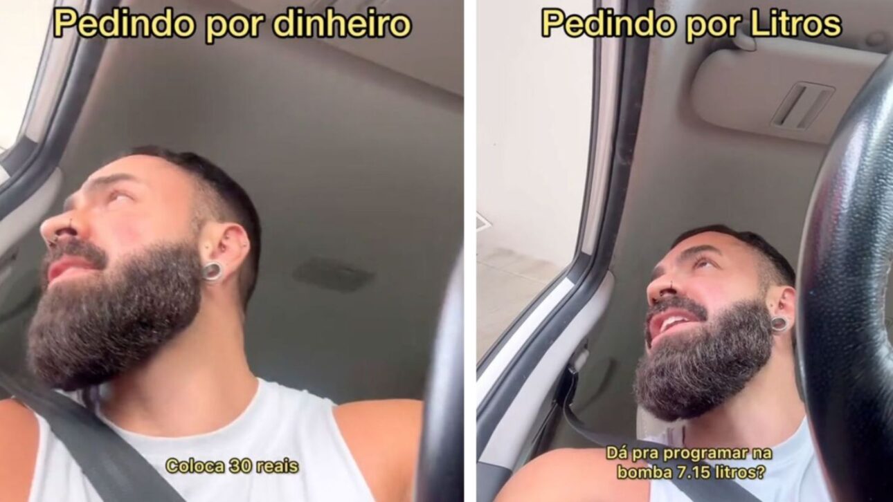 El conductor prueba abastecer por valor y por litro y descubre diferencia de R$ 5,62. El vídeo viral genera alerta sobre posibles fraudes en estaciones.