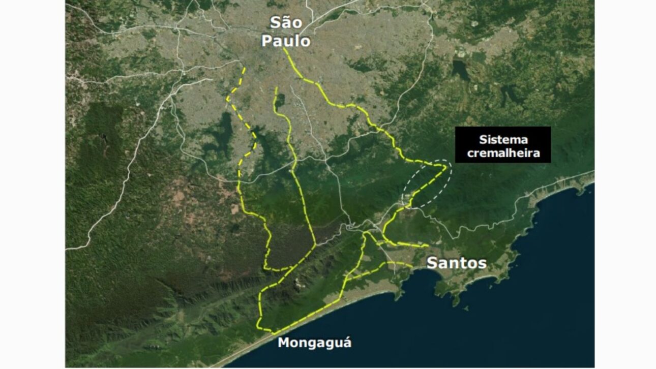 Proyecto de tren entre São Paulo y la costa promete 13 mil empleos y viaje en 90 minutos, pero solo debe estar listo en 30 años.