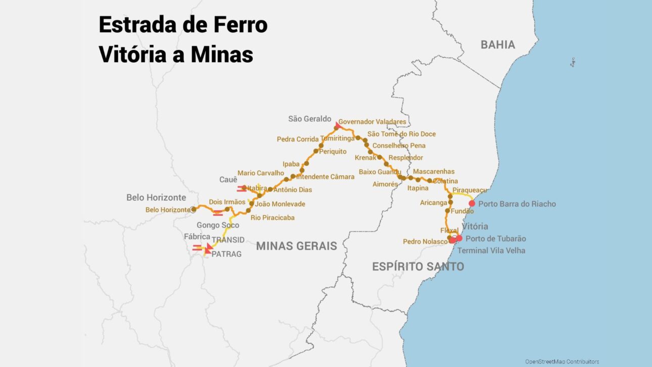 Nueva ferrovia EF-118 ligará Espírito Santo al Río con 575 km, aporte de Vale y conexión estratégica para exportación vía Puerto do Açu.
