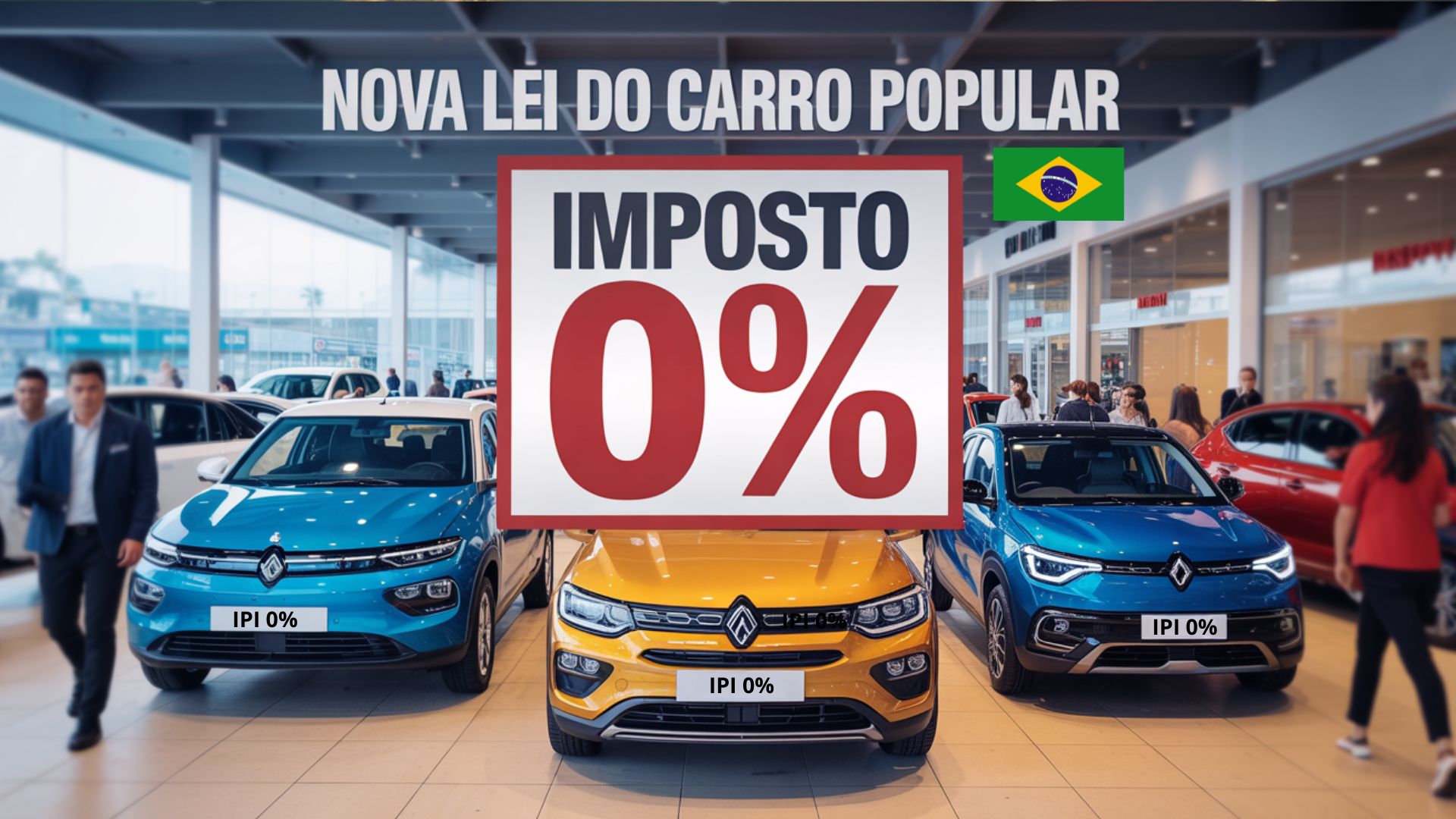 Confira como a nova lei do carro popular pode reduzir o preço dos carros 1.0 flex com isenção do IPI e saiba quais modelos serão beneficiados.