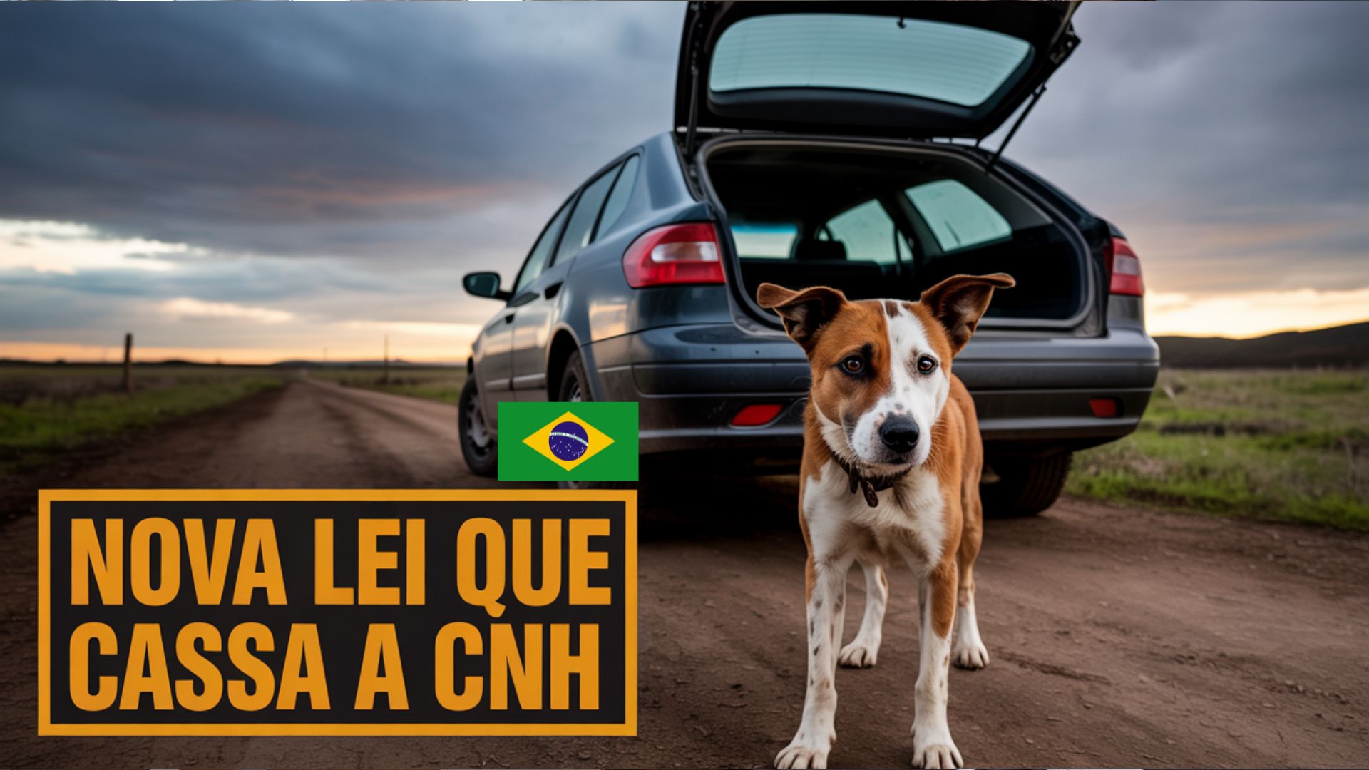 Nova lei prevê suspensão da CNH por até 18 meses para motoristas que usarem veículos no abandono de animais em vias públicas.