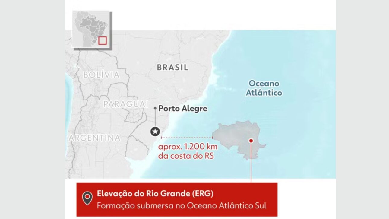 Brasil disputa área sumergida rica en tierras raras en el Atlántico Sur y puede desafiar el dominio chino sobre minerales estratégicos. (Imagen: g1)
