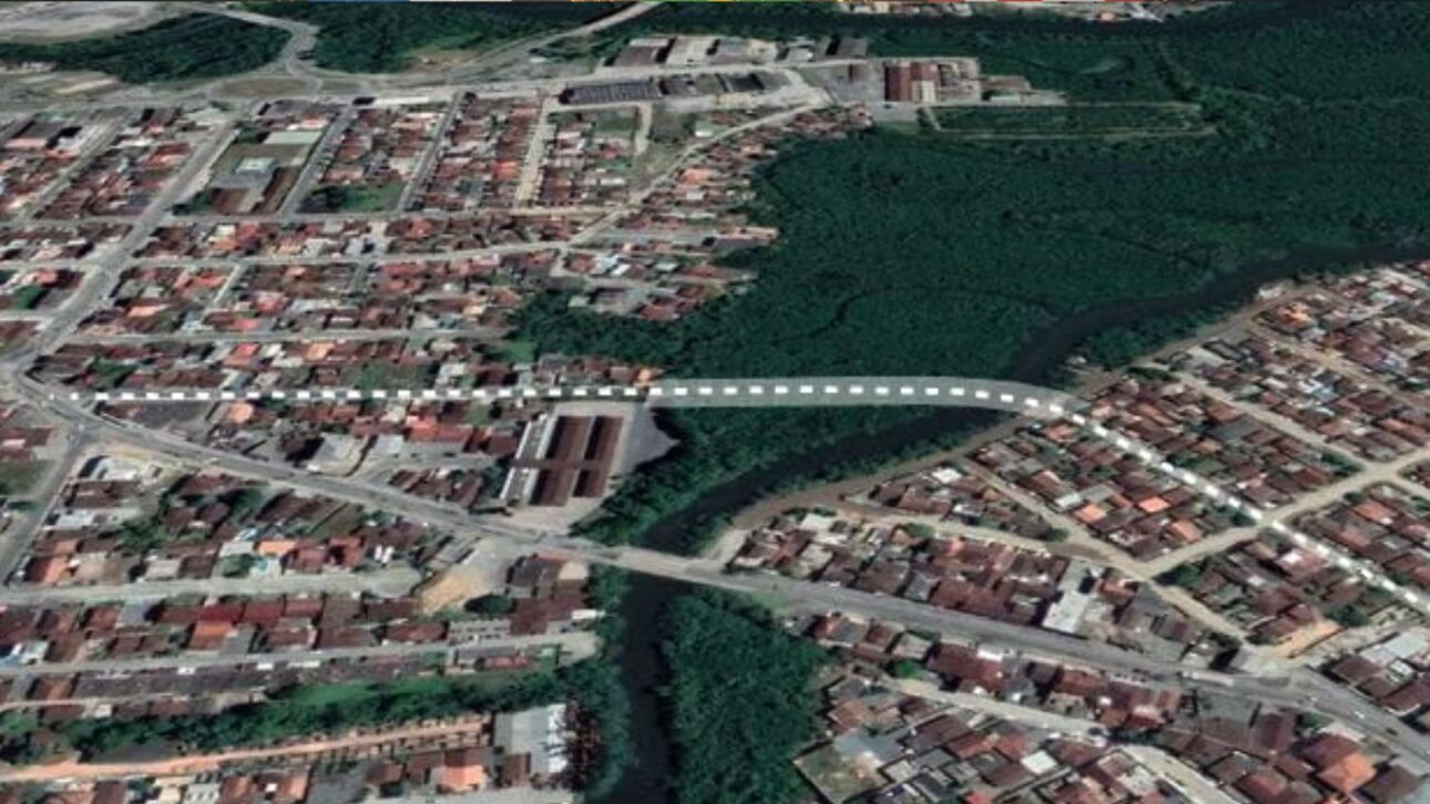 Obra inédita en Joinville: puente curvo de 182,5 metros va a ligar barrios y transformar la movilidad urbana con inversión de R$ 25,9 millones.