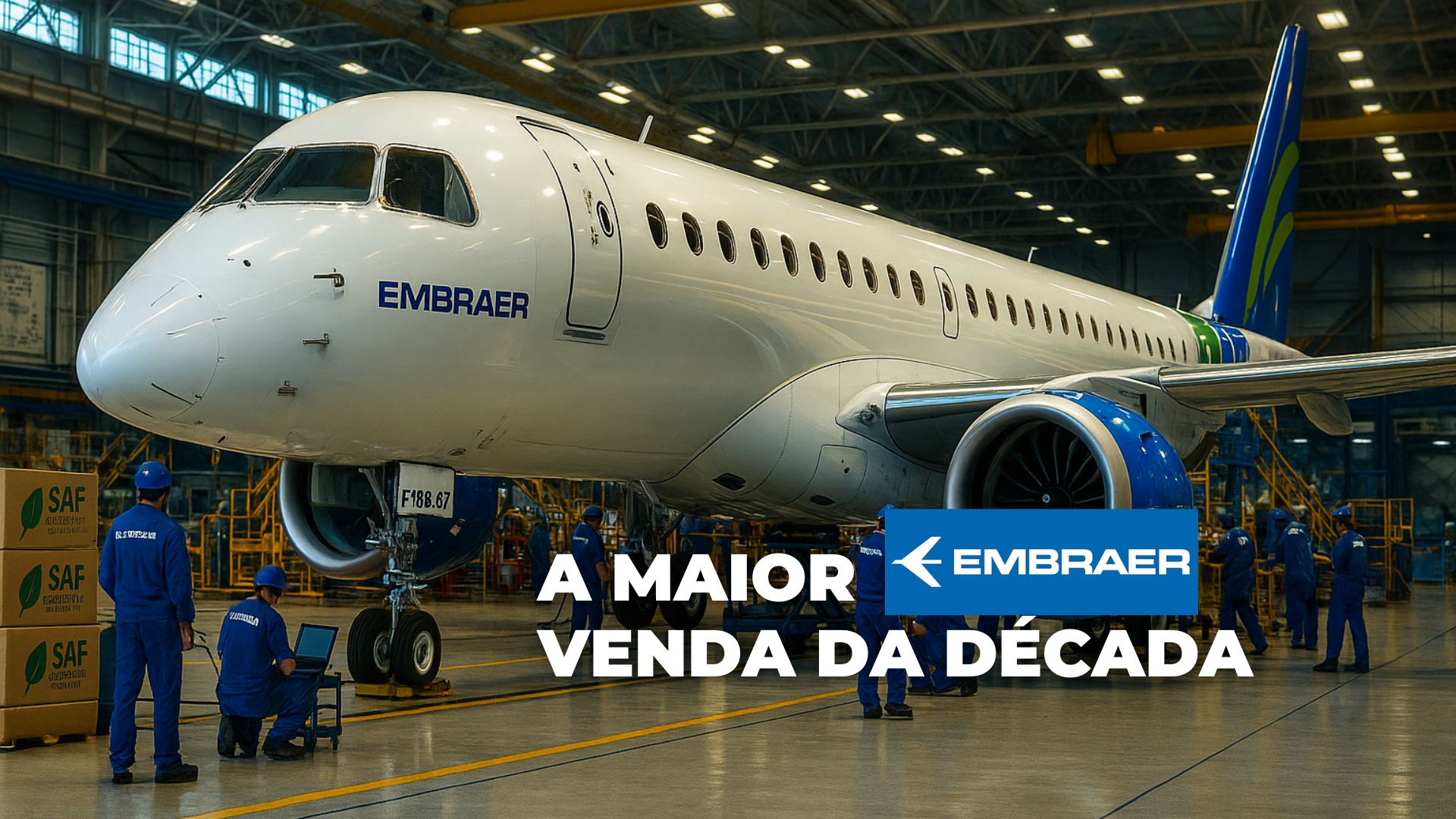 Embraer fecha venda bilionária de 45 jatos E195-E2 movidos a combustível sustentável para a Scandinavian Airlines, marcando a maior venda da década.
